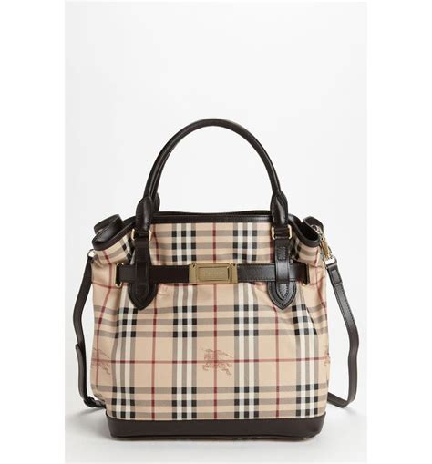 burberry belted check print bag|Burberry checked canvas tote bag.